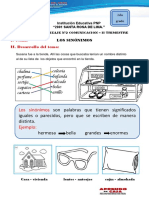 Sinónimos en 2do grado