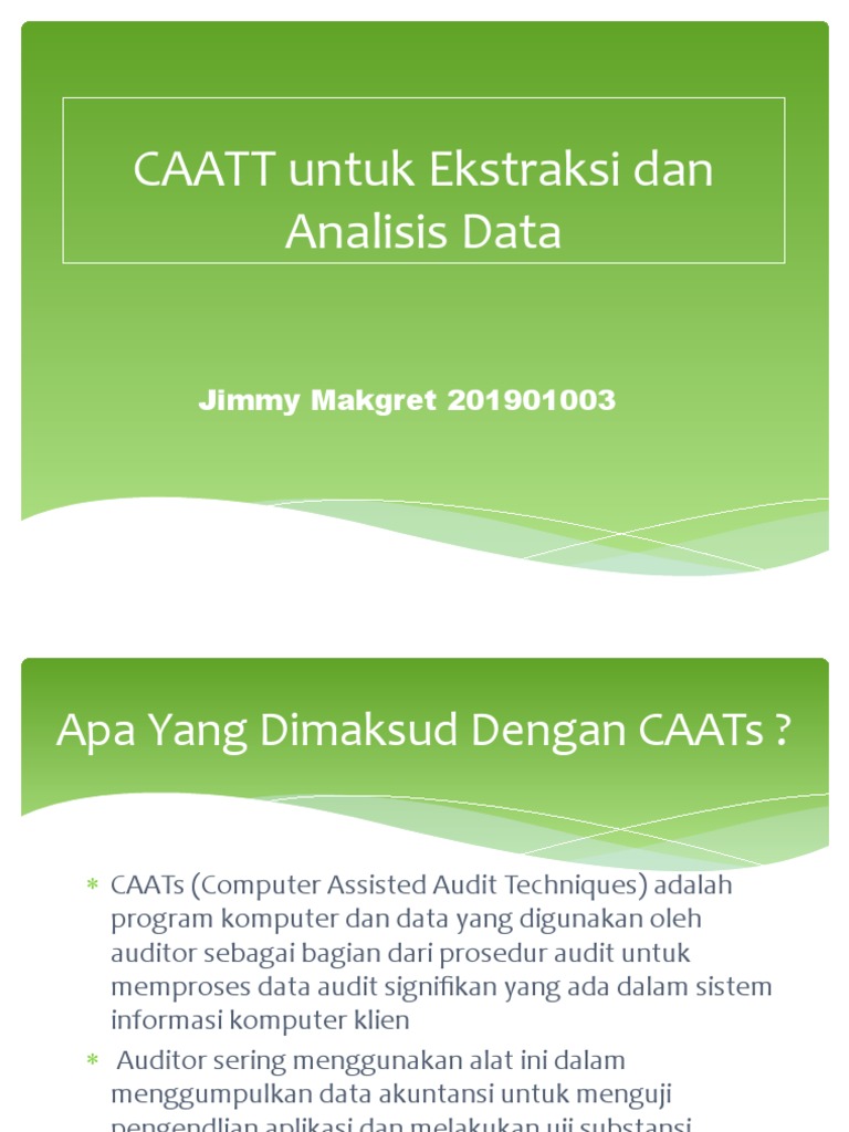 AuditSI PPT (CAATT Ekstraksi Analisis Data) | PDF