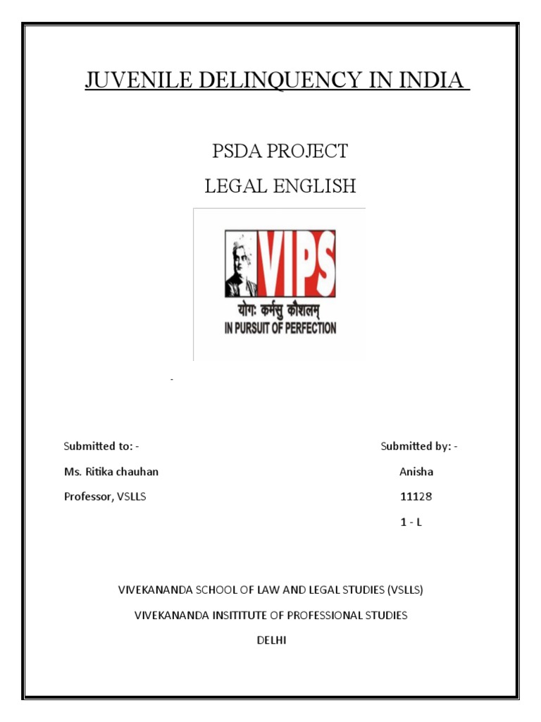 Juvenile Delinquency in India: Issues & Solutions | PDF | Juvenile ...