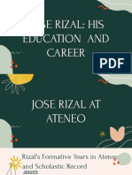 Jose Rizal His Education and Career