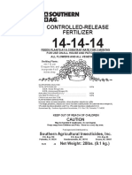 Controlled-Release Fertilizer: Caution Southern Agricultural Insecticides, Inc. Net Weight: 20lbs. (9.1 KG.)