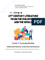 Private - Files - MODULE 5 21ST CENTURY 21st Century Literature Module 5 Draft