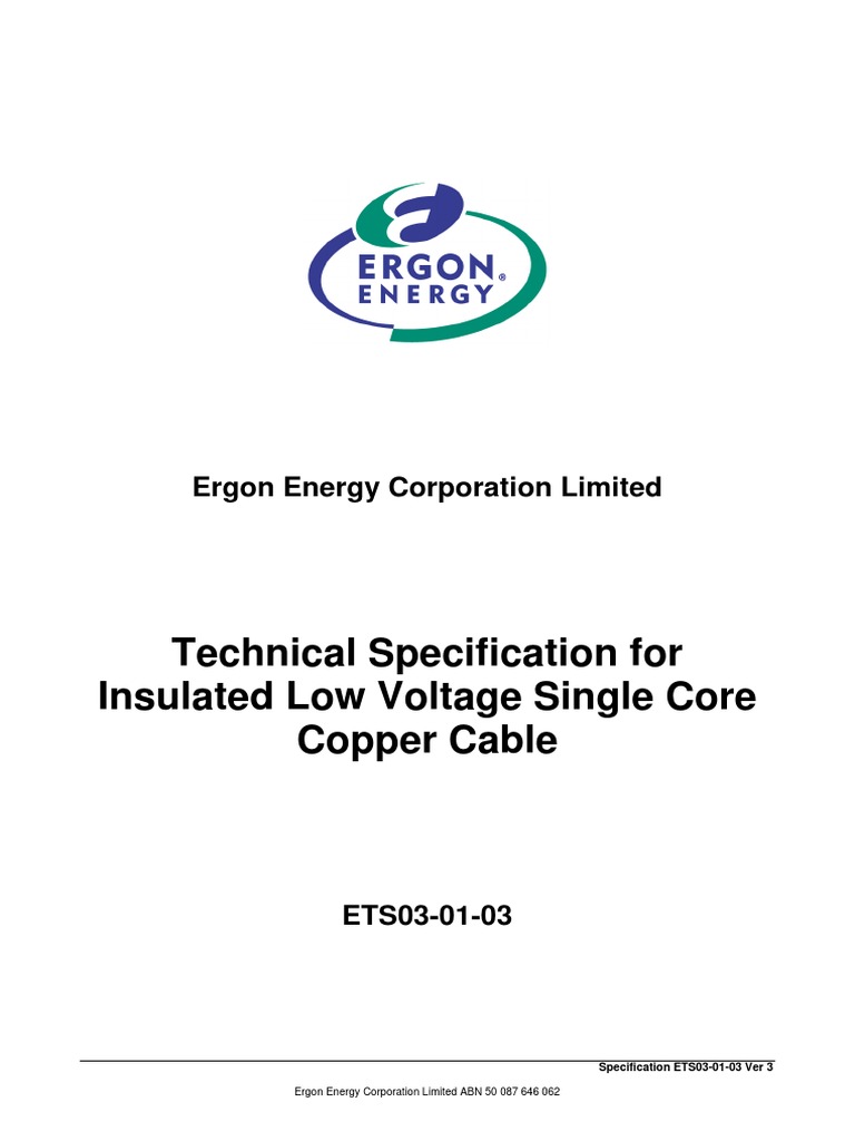 Low Voltage Copper Cable Specification | PDF | Insulator (Electricity ...
