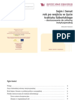 Sejm i Senat w rok po wejściu w życie traktatu lizbońskiego