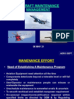 Aircraft Maintenance Management: Aero Dept