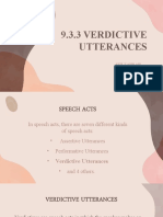 Understanding Verdictive Utterances