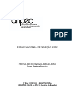 Exame Nacional de Seleção 2002: Prova de Economia Brasileira