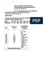 Range and Quartile Deviation