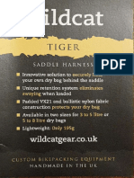 Wildcar Geat - Tiger saddle harness