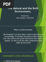 The Natural and The Built Environment, Green Architecture, Sustainable Architecture, Design & Disaster Mitigation