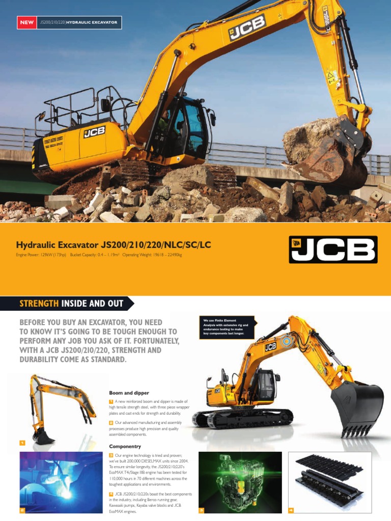 JCB js200 210 220 NLC SC LC en (d91) | PDF | Vehicles | Mechanical ...