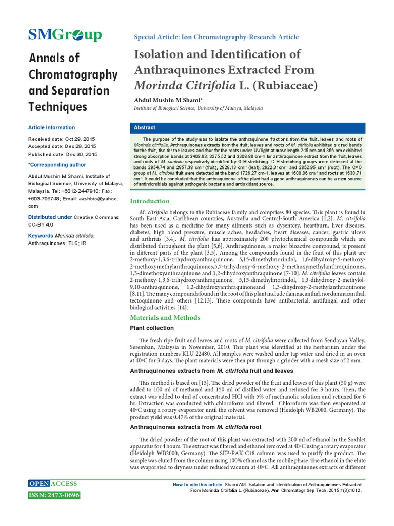GR Up Annals of Chromatography and Separation Techniques PDF Thin