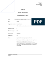 TSTE19 Power Electronics Examination (TEN1)