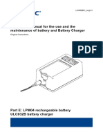 Instruction Manual For The Use and The Maintenance of Battery and Battery Charger