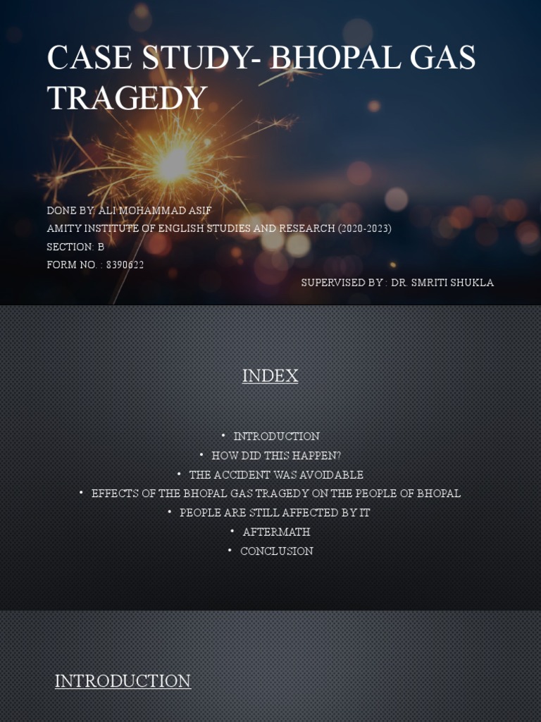 CASE STUDY - Bhopal Gas Tragedy | PDF | Environmental Issues | Pollution