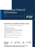 Measuring Financial Performance: Book: Leach, J. C., & Melicher, R. W. (2011) - Entrepreneurial Finance