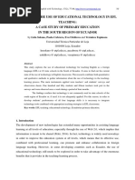 Exploring The Use of Educational Technology in Efl Teaching: A Case Study of Primary Education in The South Region of Ecuador