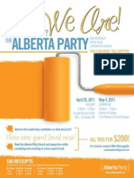 Alberta Party Event Flyer