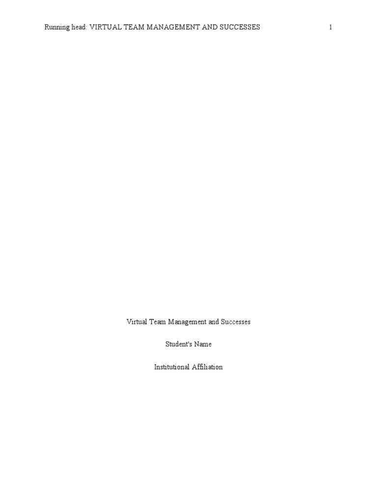 Effective Virtual Team Management Strategies | PDF | Goal | Leadership