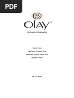 Olay Cosmetics: Marketing Plan