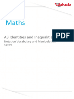 A3 Identities and Inequalities