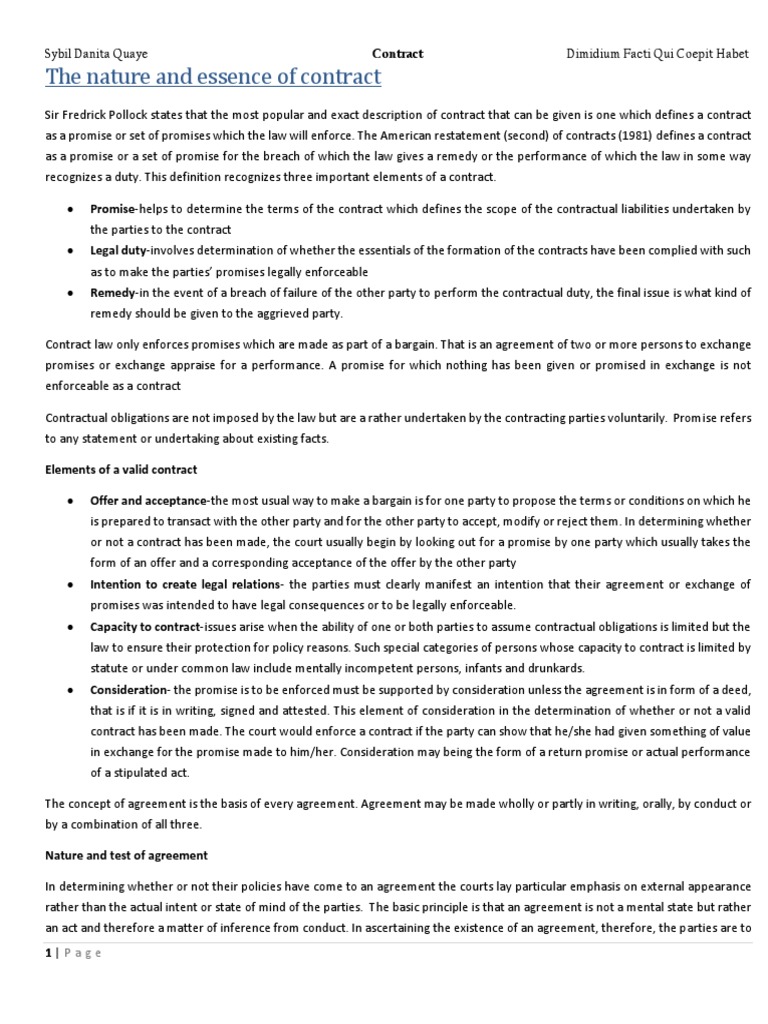 Contract Notes Pdf Offer And Acceptance Auction