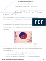 Health and Illness in Traditional Chinese Medicine (TCM)