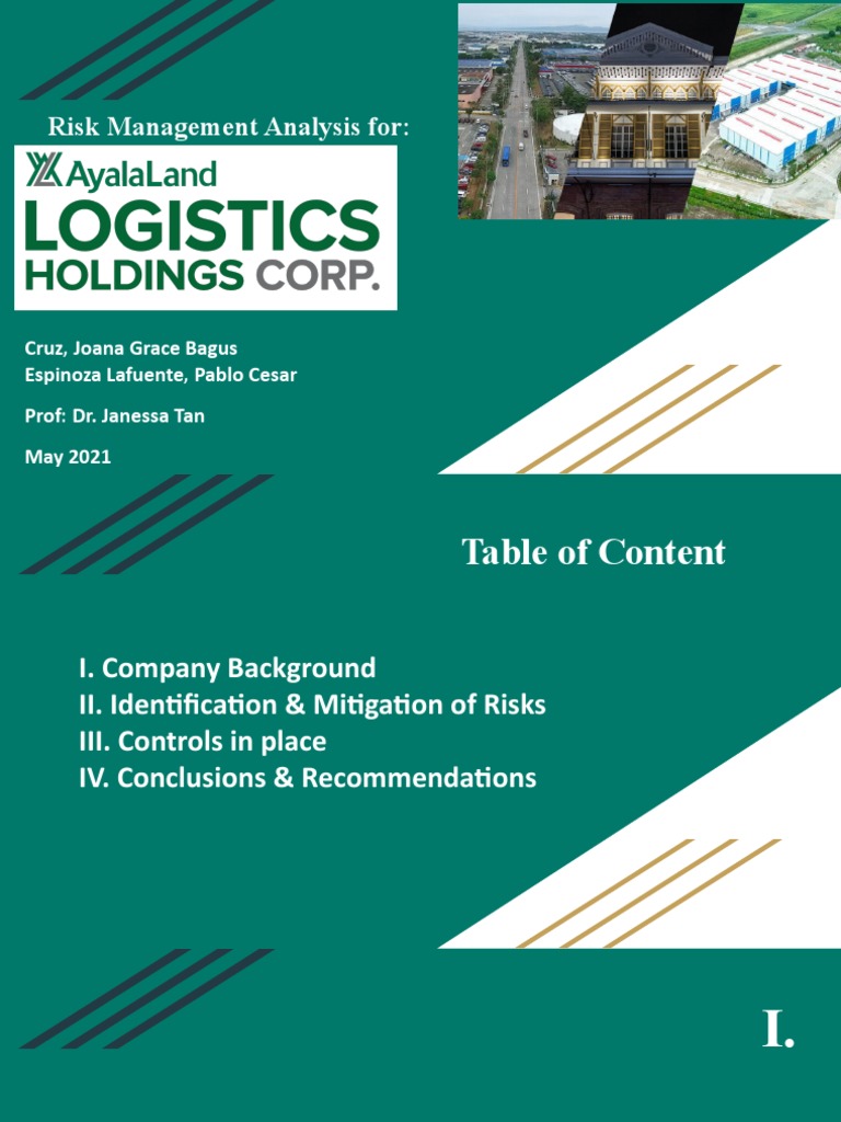 AyalaLand Logistics - Risk Management | PDF | Internal Control ...