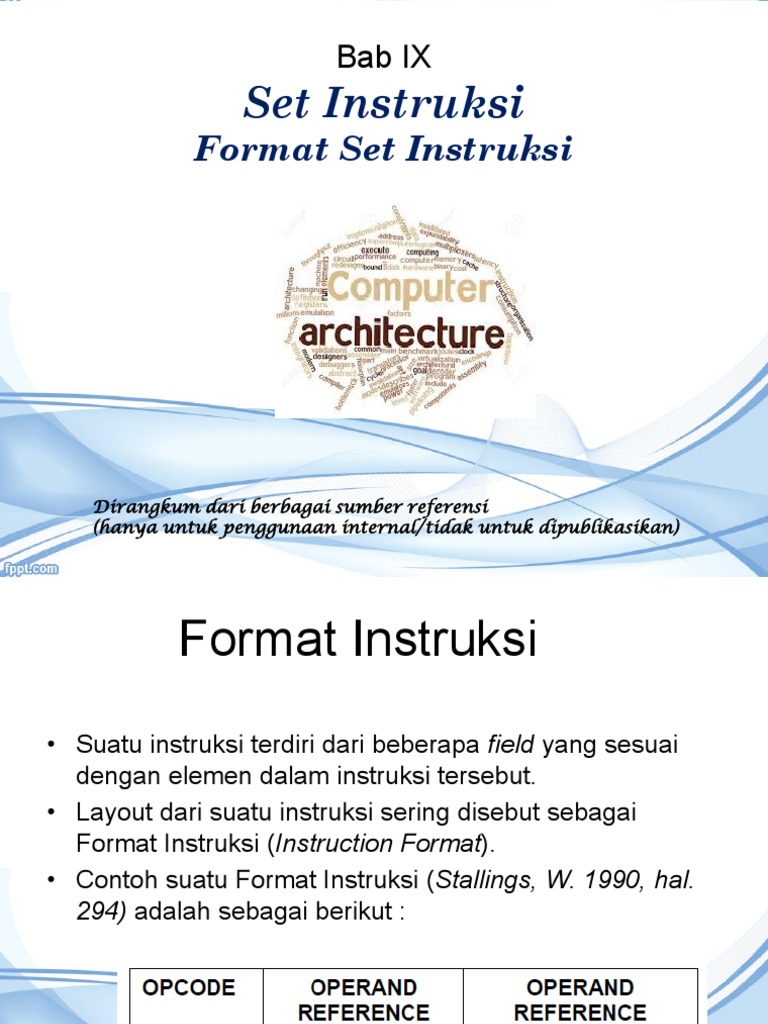 Format dan Jenis Instruksi Komputer | PDF
