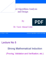 Advanced Algorithms Analysis and Design: Strong Induction