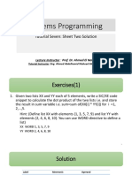 Systems Programming: Tutorial Seven: Sheet Two Solution