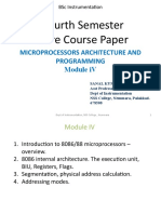 Fourth Semester Core Course Paper: Microprocessors Architecture and Programming
