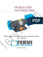 Manuale Uso Manutenzione Smerigliatrice Fervi 0553