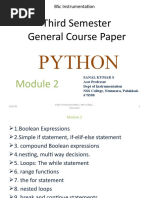 Third Semester General Course Paper: Python