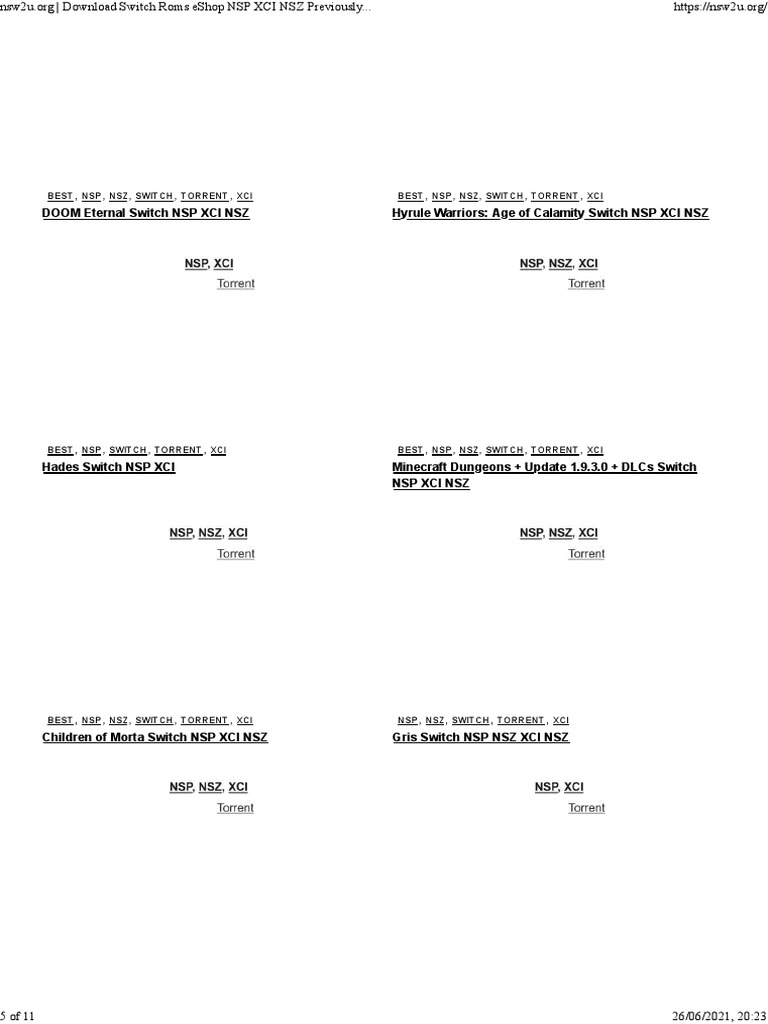 Eshop NSP XCI NSZ Previ | PDF