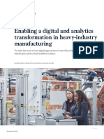 Enabling A Digital and Analytics Transformation in Heavy Industry Manufacturing