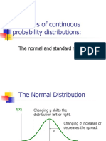 Examples of Continuous Probability Distributions:: The Normal and Standard Normal