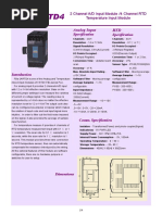 Fbs-2Artd4: Analog Input Specification Specification