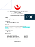 Propuesta de aplicación de Programación Lineal para medidas preventivas frente al COVID-19 en Apurímac, Arequipa y Ayacucho