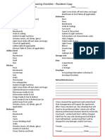 Resident Move Out Self Checkout Inspection Checklist 2020 Version