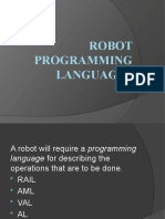 Robot programming languages