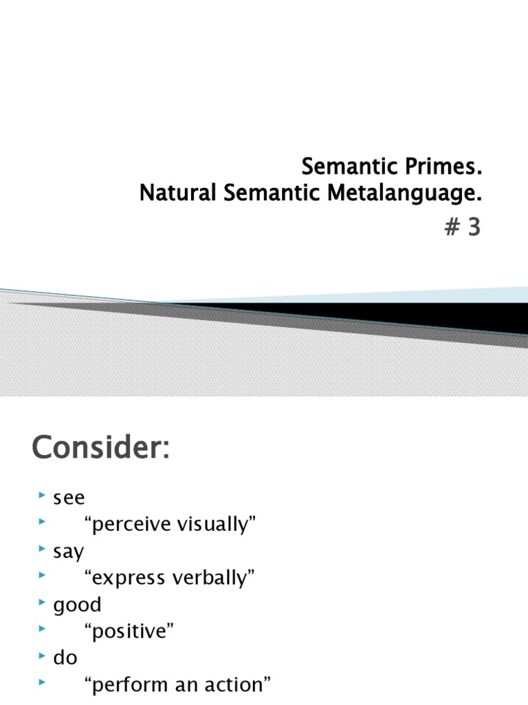 Understanding Semantic Primes in NSM | PDF | Word | Morphology ...