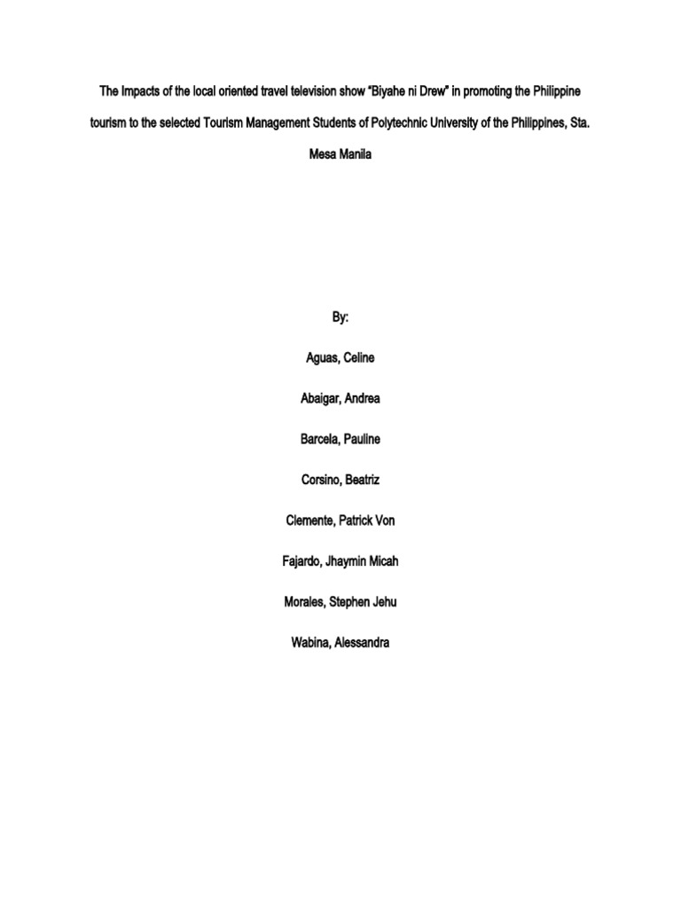 RRL Thesis Pup Hehe | PDF | Interview | Tourism