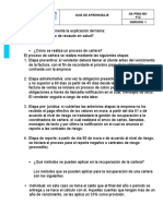 GUIA DE APRENDIZAJE SOBRE EL PROCESO DE CARTERA EN ENTIDADES DE SALUD