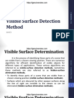 UNIT 5 Visible Surface Detection Method