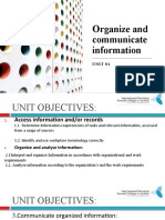 Organize and Communicate Information: Unit 01