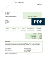 Invoice Rainbow Tables, Inc: 900 Townsend St. Suite 1200 San Francisco, CA 941 13