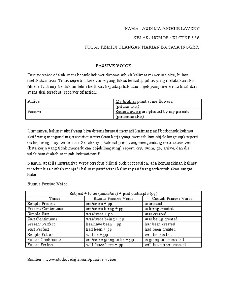 Kalimat Pasif dan Kondisional dalam Bahasa Inggris | PDF