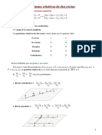 Posiciones de Rectas y Planos