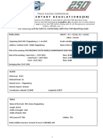 Supplementary Regulations - FIM Speedway Youth World Championship SF1 - SF2 - Final - Cloppenburg GER